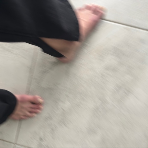 We Wore What High Rise Wide Leg Black Denim Jeans Split Leg - Picture 5 of 13